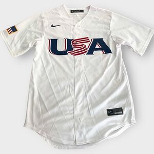 Nike WBC 2023 Team USA Blank  White Jersey Mens size Small T770-07TS New